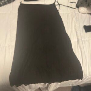 Zara  ZW COLLECTION EMBROIDERED see through MIDI SKIRT